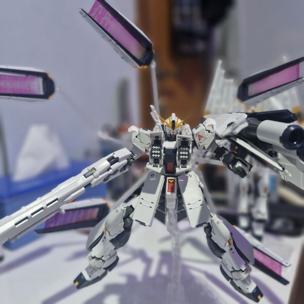 Khusus Kadek - Bandai RG Nu Gundam + PBandai HWS Expansion + Fin funnel effect parts (EW) 2nd
