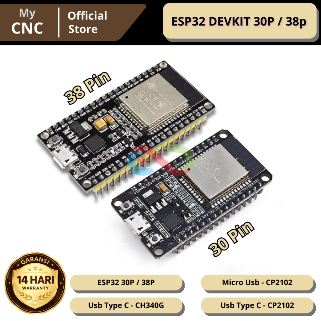 ESP32 ESP-32 DOIT WIFI BLUETOOTH IOT ESP32S DEVELOPMENT BOARD 30PIN / 38PIN