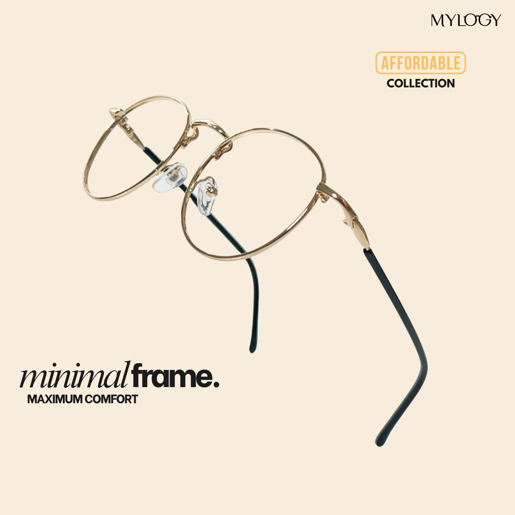 MYLOGY - LEVANTE | Frame Kacamata Bulat | Kacamata Minus / Plus / Silinder Unisex Pria dan Wanita