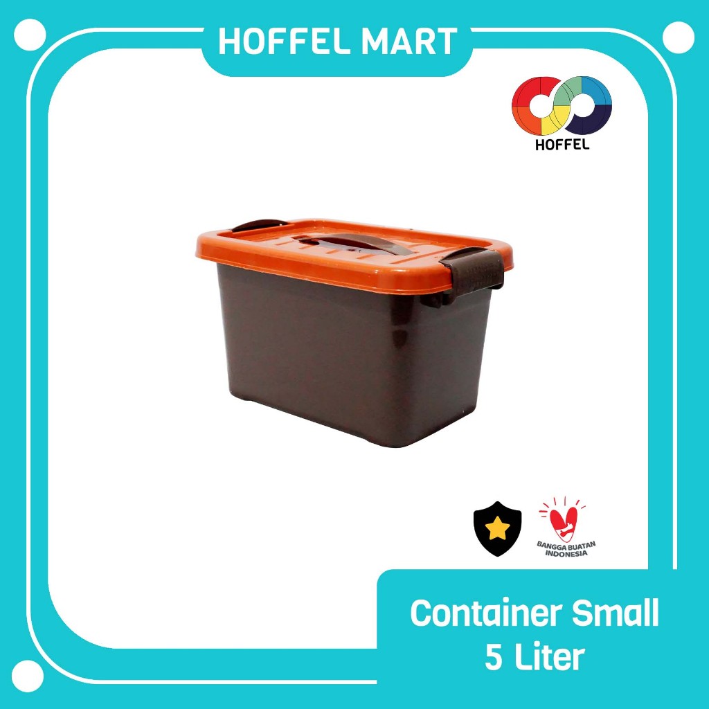 HOFFEL Container Box Plastik Kotak Penyimpanan Barang - 5 Liter Murah Serbaguna