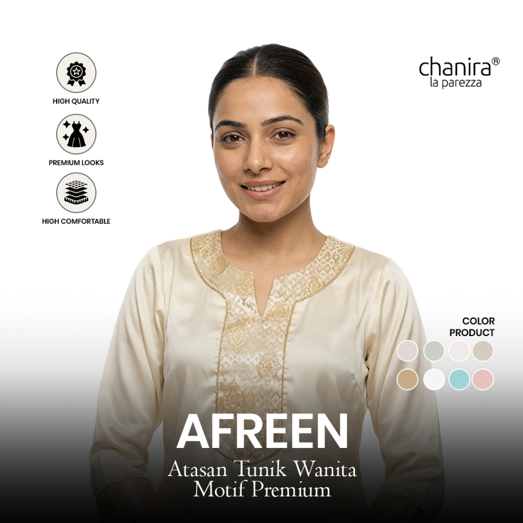 CHANIRA - Afreen / Atasan Tunik Wanita Motif Premium