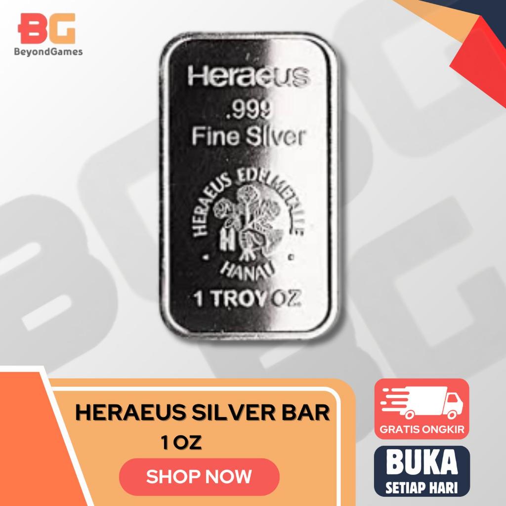Heraeus Silver Bar | Perak batangan Heraeus 1 Oz Asli Original
