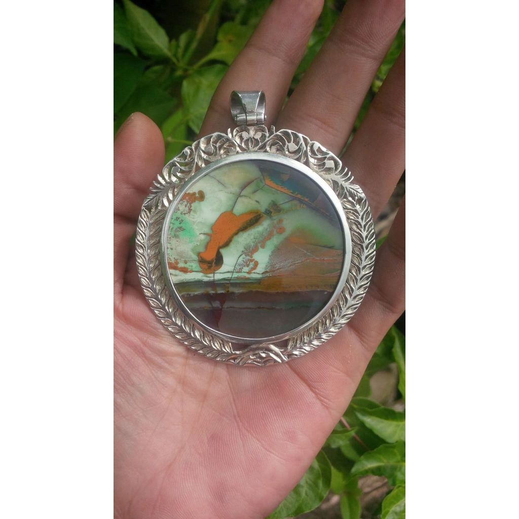 pw garut darson 50*50*4 mm ikatan perak tempa 925 custom