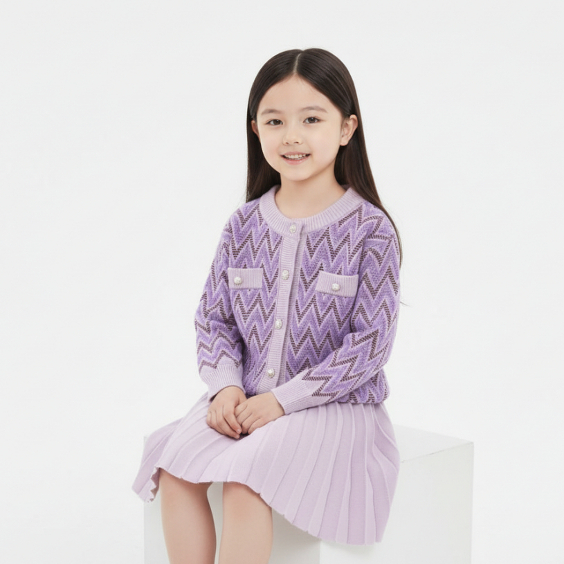 Setelan Rajut Anak Perempuan | Set Rajut Anak Perempuan 1 - 6 Tahun - Herbone Set Kids