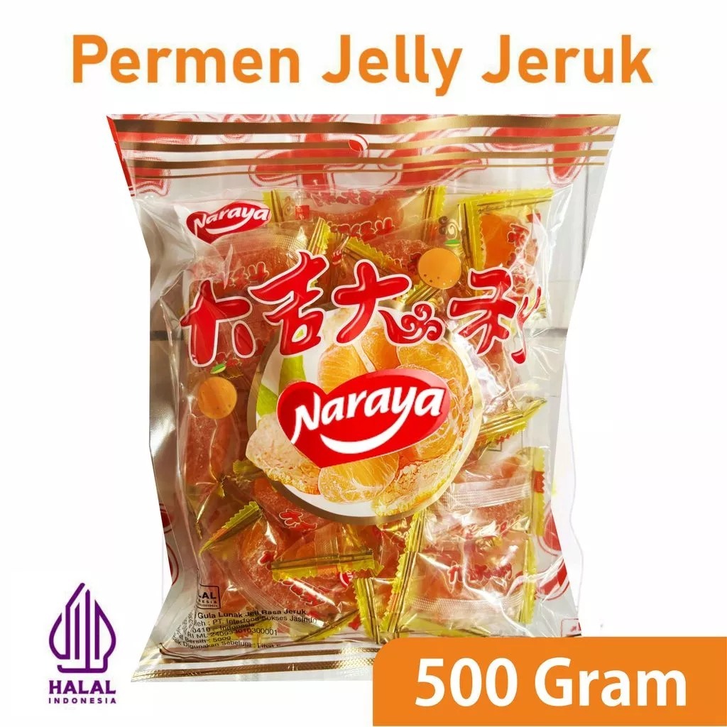 Naraya Jeruk Jelly | Jelly Jeruk | Naraya Jelly Jeruk Mandarin Orange 500Gr