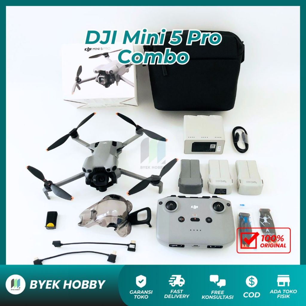 Original DJI Mini 5 Pro Fly More Combo - Support DJI RCN3 RCN2 RC 2 (Camera Drone 1 Inch Large CMOS 