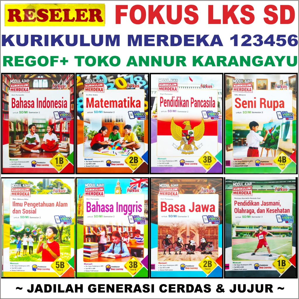 Regofer Lks Fokus SD 1 2 3 4 5 Reseler Modul Fokus Kelas 1 2 3 4 5  Kurikulum Merdeka Soal Buku Pake