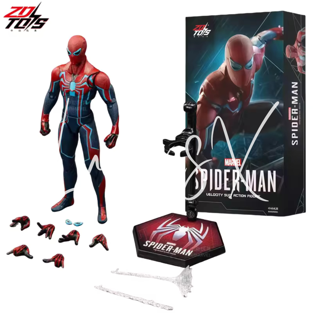 ZD Toys Spiderman Velocity Suit Peter Parker PS4 Marvel Spider-Man Original ZDToys Action Figure