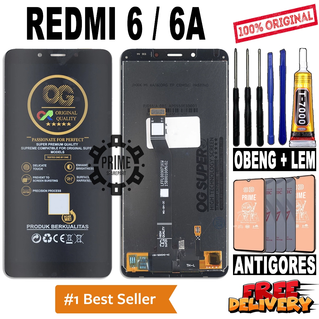 LCD TOUCHSCREEN XIAOMI REDMI 6 / REDMI 6A ORIGINAL OEM LCD REDMI 6 / 6A FULLSET