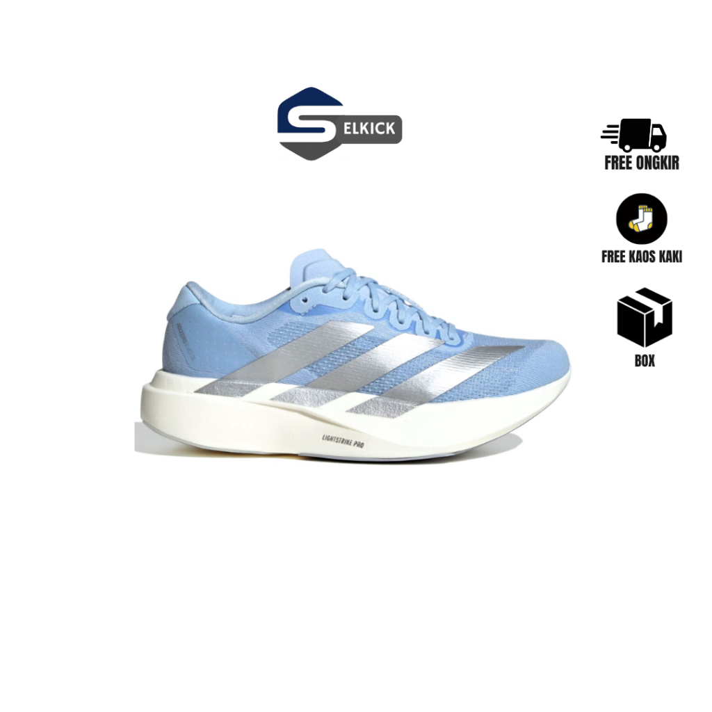 sepatu adizero evo sl glow blue siulver