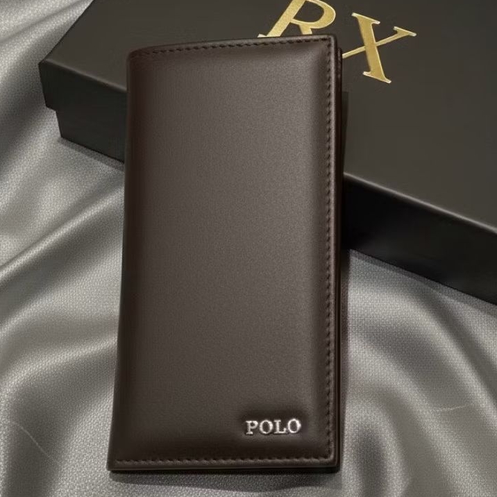 COD Dompet Pria Kulit Sintetis Dompet Pria keren Wallet PANJANG Polo
