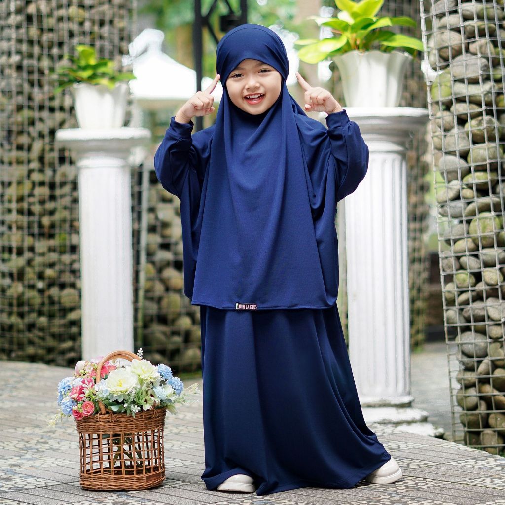 French Khimar Aisyah Bahan Jersey Premium Original By Luthfia Kids