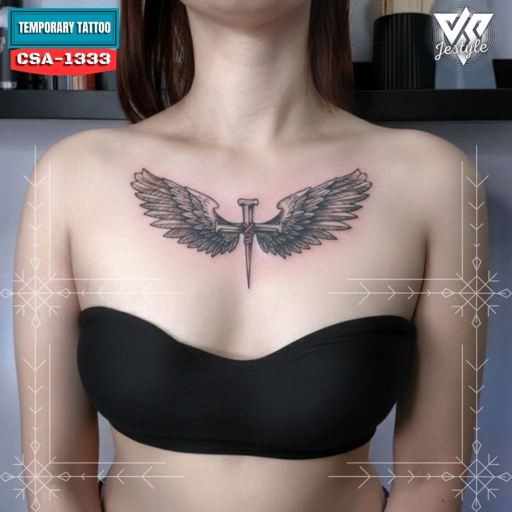 [CSA][MX-1333] Tato Temporer Tato Sementara Dada Punggung pria dan wanita sayap