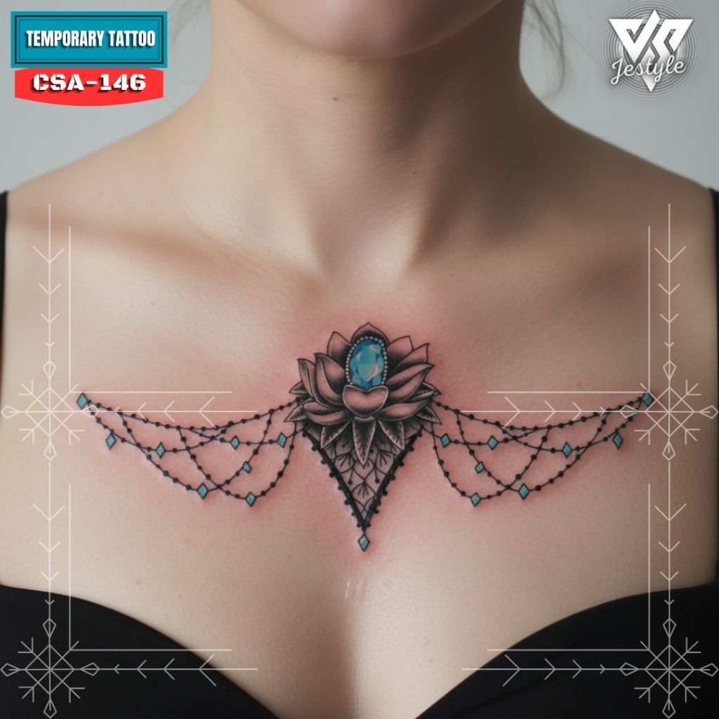 [CSA][TL-146] Tato Temporer Tato Sementara Dada Punggung pria dan wanita