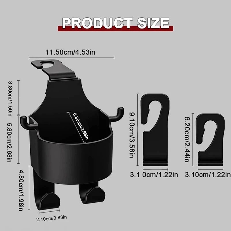 SEAT CUP HOLDER / TEMPAT TARUH BOTOL MINUM / HP / TAS / GANTUNGAN JOK MOBIL / CAR CUP HOLDER MOBIL