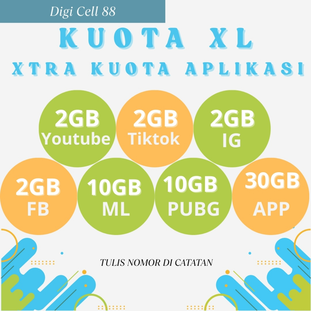 (Fisik/Kirim Kode) Voucher Data Internet XL Xtra Kuota Aplikasi & Game  Add-On | Voucher XL Xtra Kuo