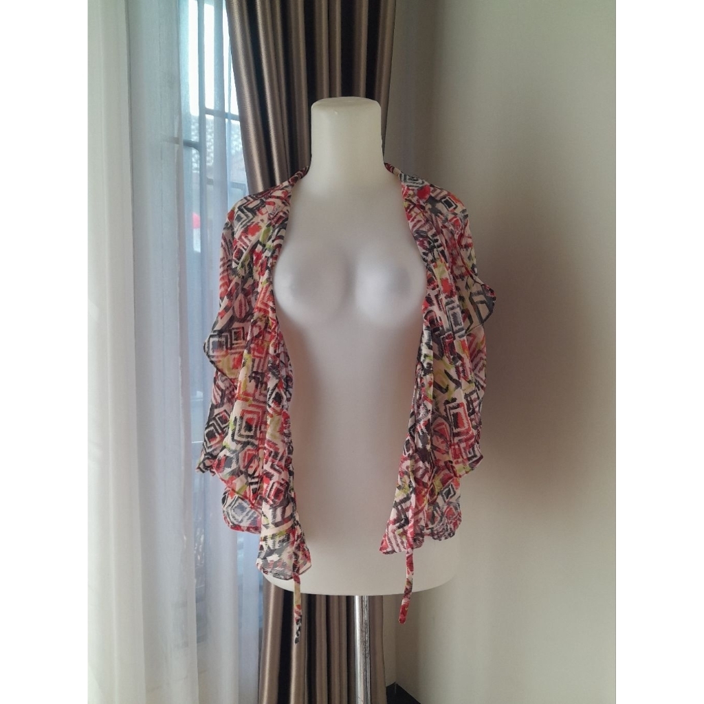 Transparant Outer, Outer Sifon Transparant, Cardigan sifon, Outer Abstrak