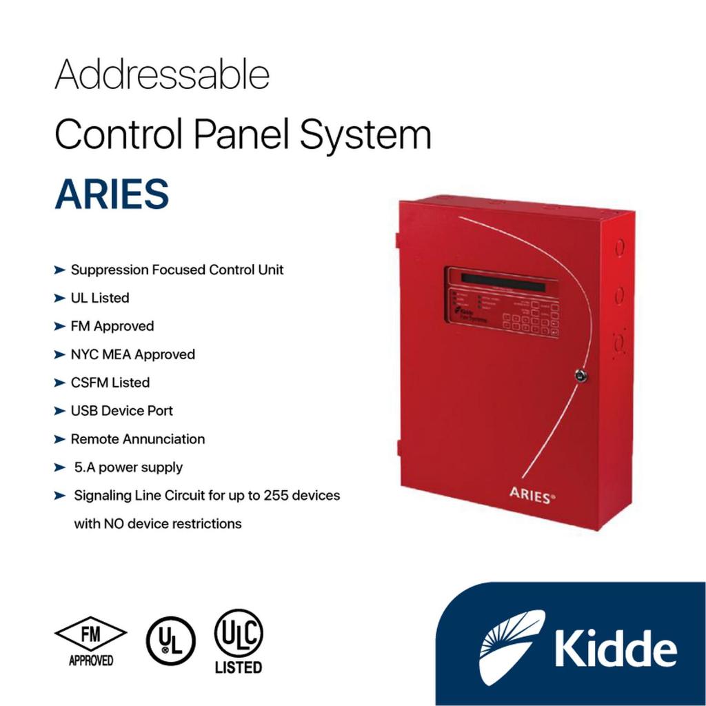 MCFA Control Panel - Aries Kidde - Addressable