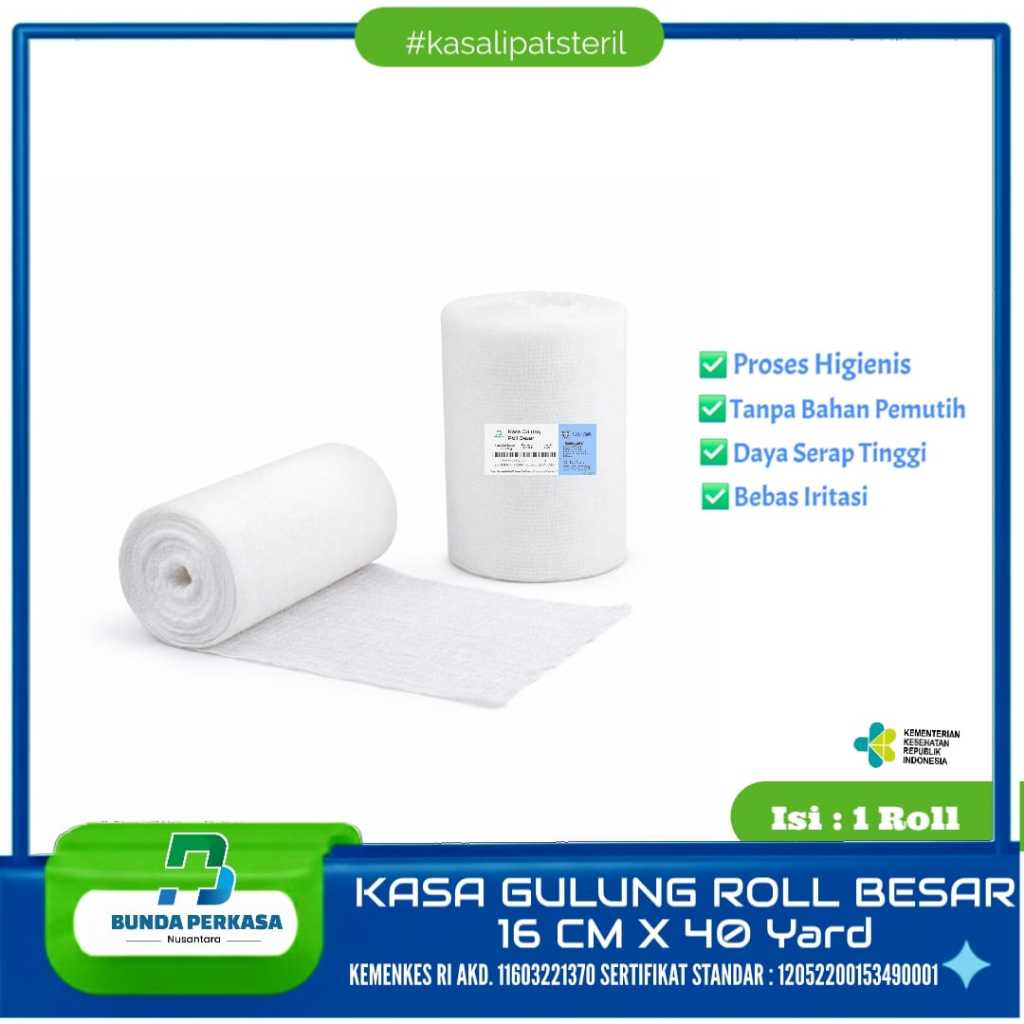 Kasa Gulung Besar Kain Perban Roll Berbagai Ukuran