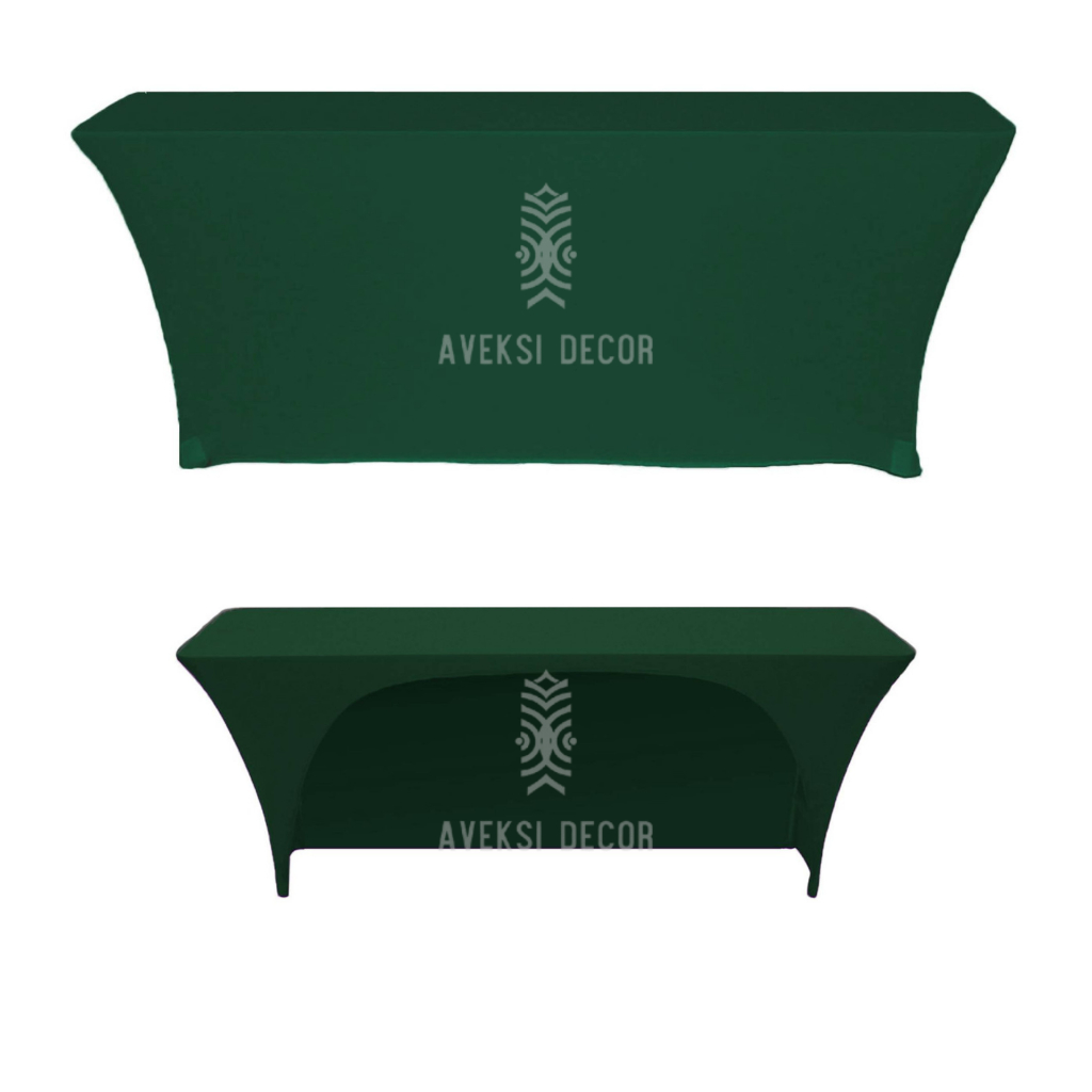 Cover Meja Ketat IBM | Cover Meja Ketat Oblong | Strech Table Cover Open Back