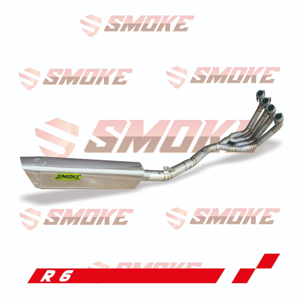 Original Smoke Muffler Knalpot Yamaha YZF R6 Berbahan Stainless Steel Garansi Resmi 1 tahun