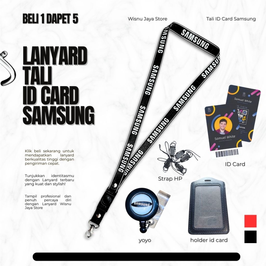 LANYARD/TALI ID CARD SAMSUNG TERLENGKAP TERMURAHH Langsung kirim hari ini