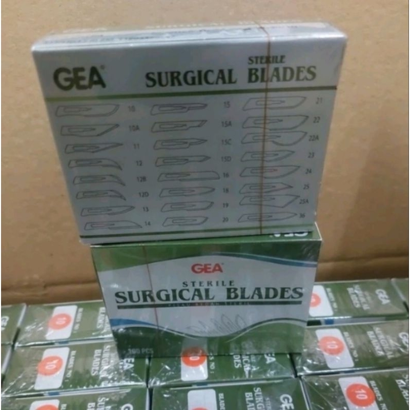 mata pisau gea bisturi surgical blade no. 10 11 15 20 GEA per box