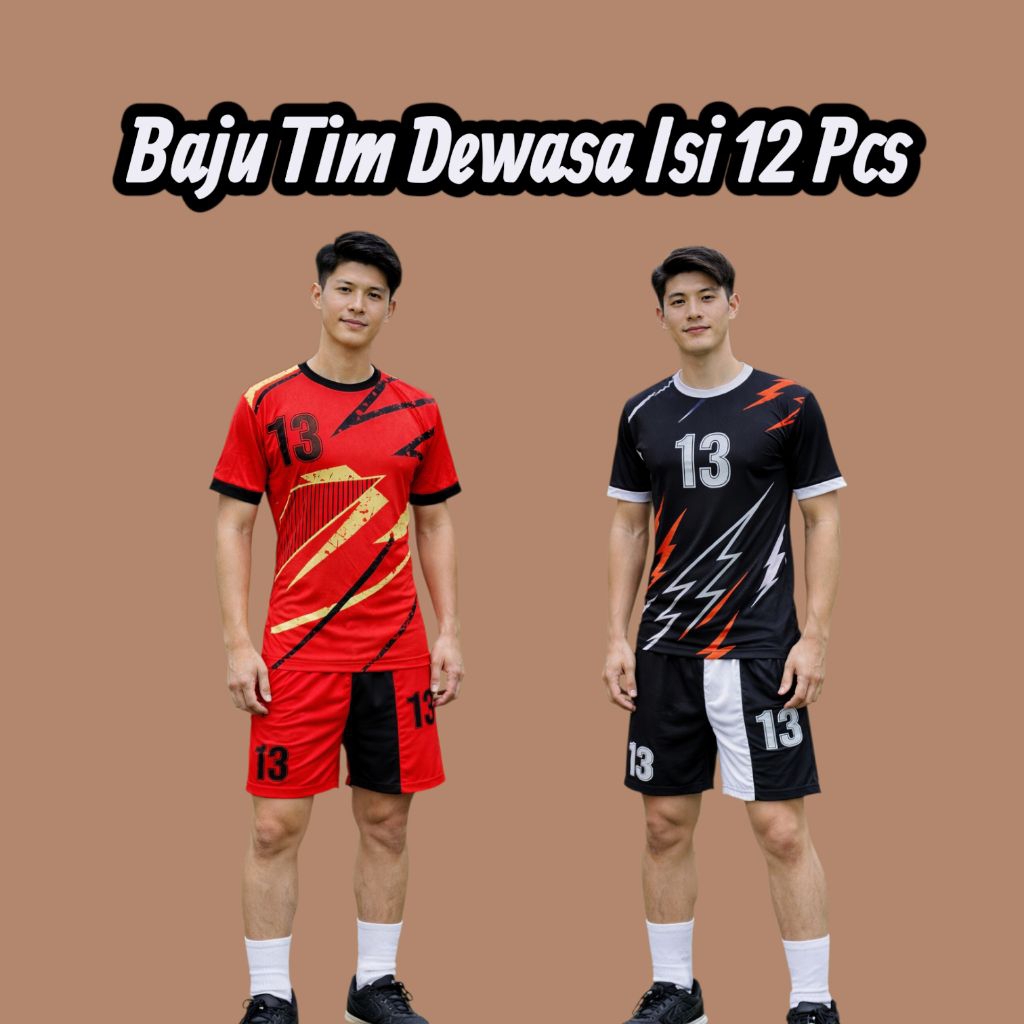 Setelan Team Bola 12 Dewasa/ Baju Team Futsal/ Kaos tim 12 Stel/ Kaos Tim/ Baju Tim