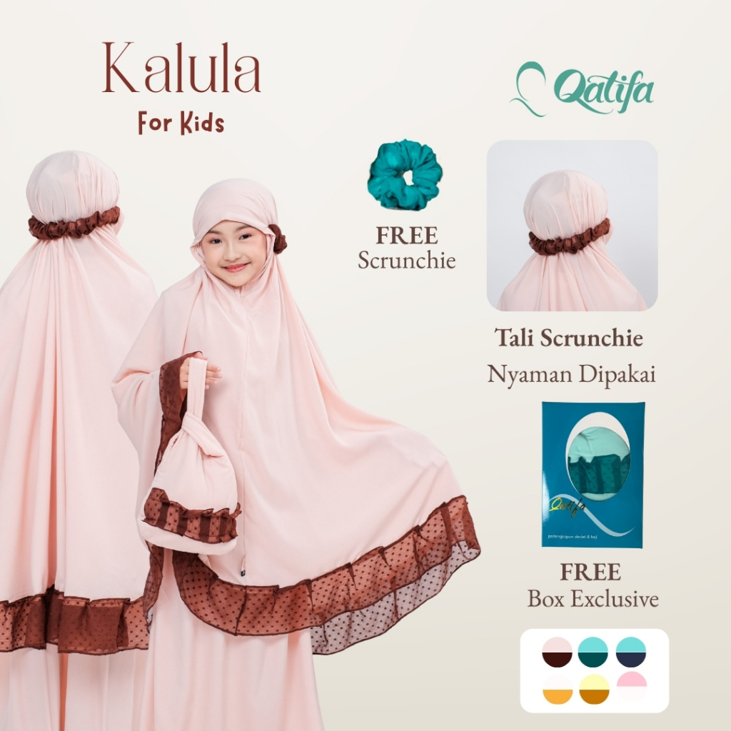 QATIFA Mukena Anak Perempuan 9-10 Tahun Kalula Couple Ibu Anak