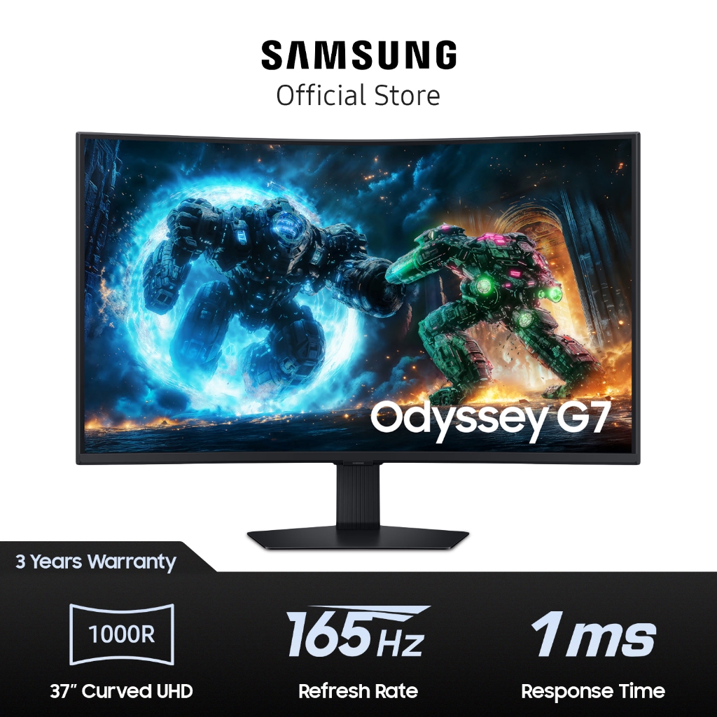 Samsung Gaming Curved Monitor 37" Odyssey G7 G75F 4K 165Hz - LS37FG752EEXXD
