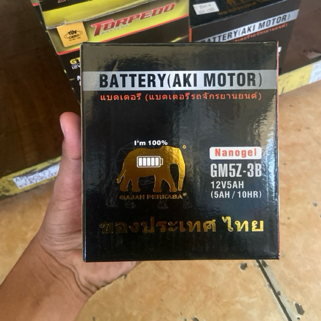 AKI MOTOR GAJAH GM5Z-3B - AKI THAI ORIGIN GM5Z-3B - AKI BASAH GM5Z-3B