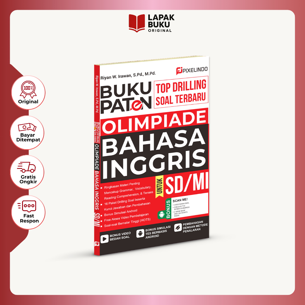 Buku Paten Top Drilling Soal Olimpiade Bahasa Inggris SD/MI - Pixelindo