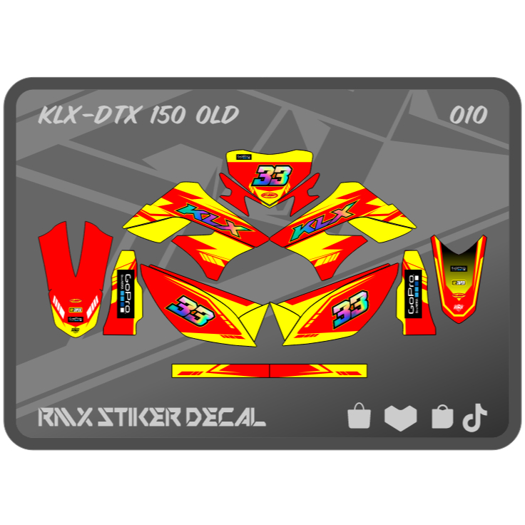 STIKER KLX 150 S/L FULLBODY (010) STICKER DECAL DEKAL D-TRACKER DTRACKER DTX LAMA OLD 2009 2010 2011