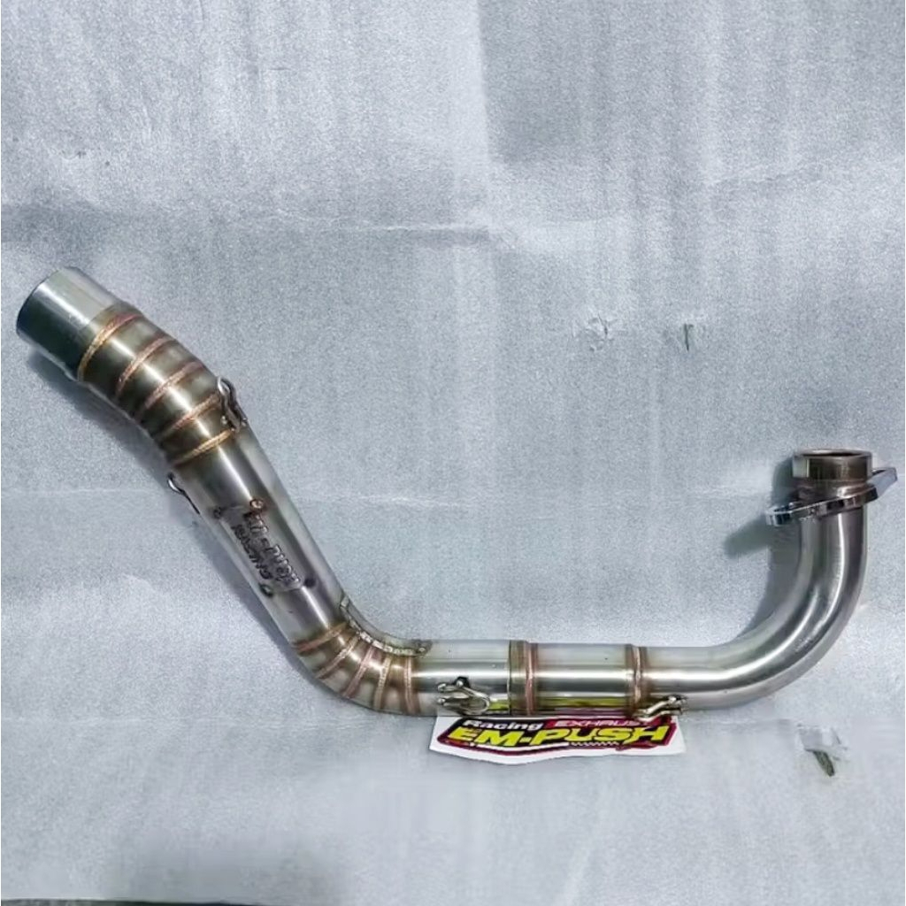 Header Leher Knalpot Empush Racing Exhaust type M4 FFA untuk Yamaha Mio Smile, Sporty, Soul inlet 45