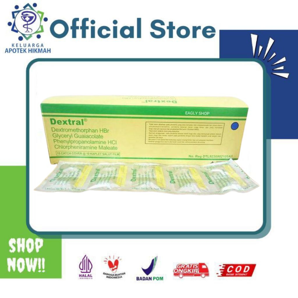 Dextral tablet strip flu batuk hidung tersumbat bersin bersin