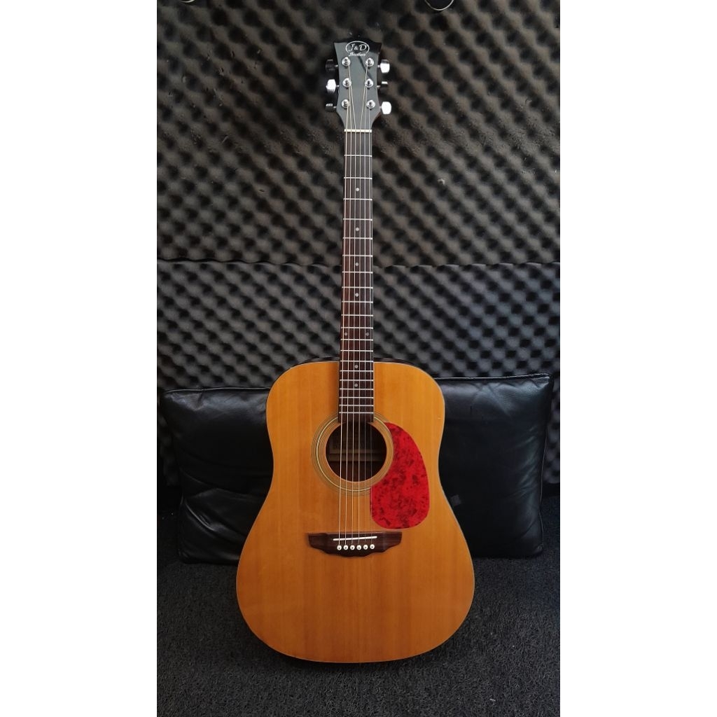 Gitar akustik elektrik j&d brothers p-100  jumbo original secoond (siap pakai)