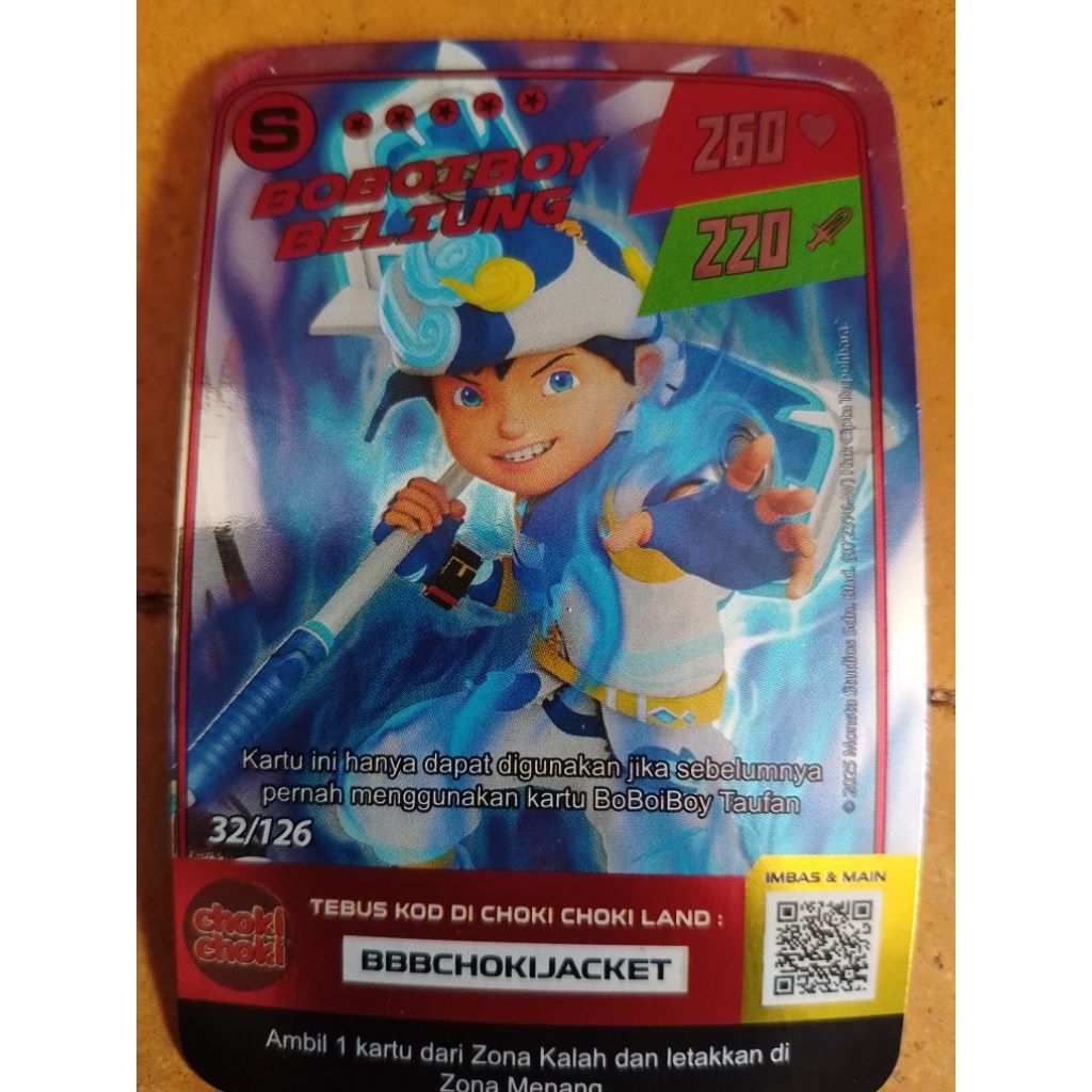 Kartu Boboiboy Beliung