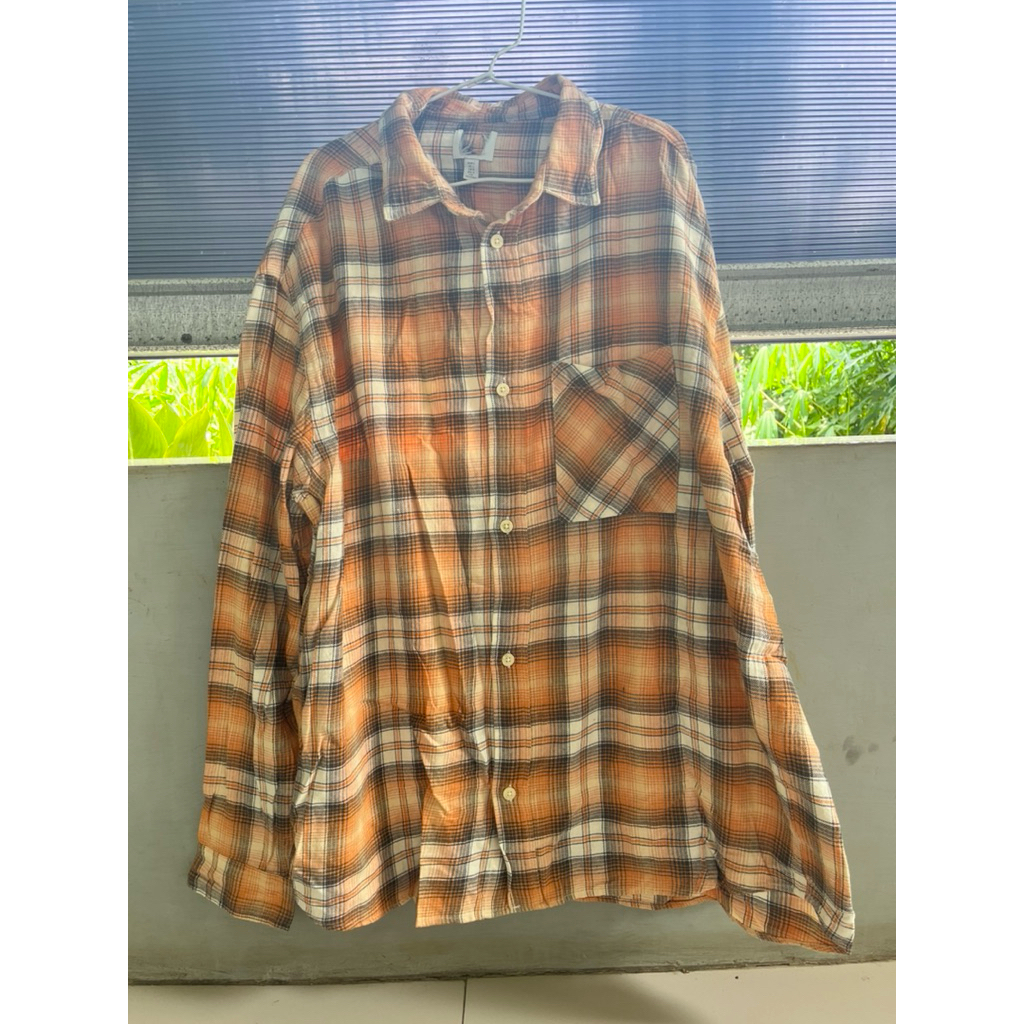 kemeja flanel american eagle preloved | size L