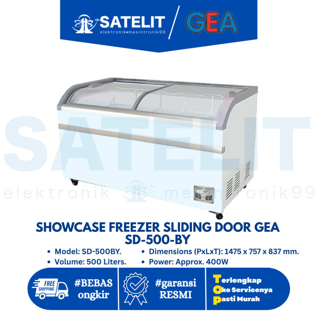 FREEZER BOX SLIDING / CHEST FREEZER / FREEZER SLIDING GEA SD500BY