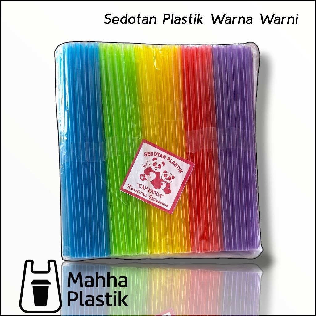 Sedotan Plastik Warna Warni