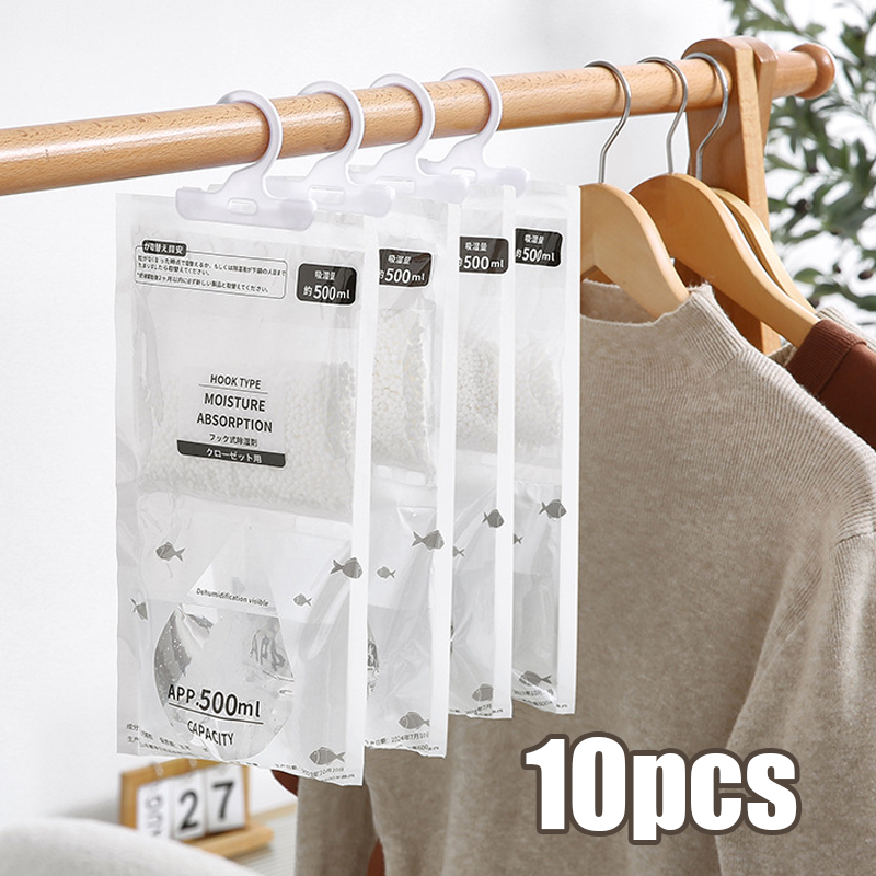 10pcs Penyerap Lembab Anti Jamur Ruangan Serap Lembab Lemari Kantong Penyerap Lembab Ruangan Serap L
