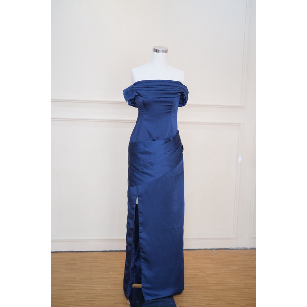 party gown navy premium/ gaun pesta pink sabrina premium