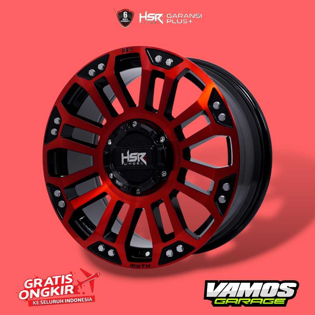 velg mobil ring 18 HSR MYTH05 lebar 8 H10X100-114,3 pelek mobil untuk juke, terios, rush, crv dll