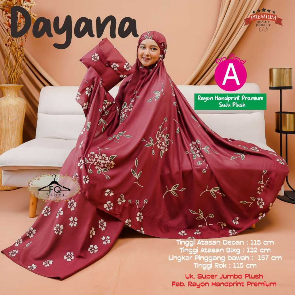 Mukenah jumbo rayon adem nyaman mukena dewasa dayana