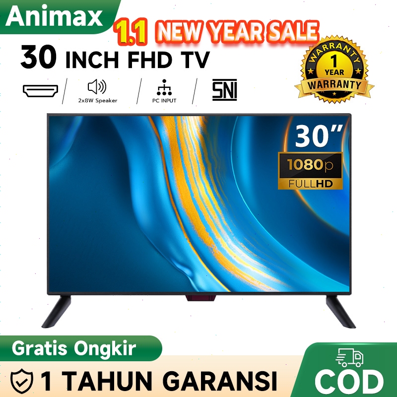Animax Sakura TV Digital LED 24 25 27 inch Smart TV 27 Inch 30 Inch Android TV FHD Ready Televisi (T