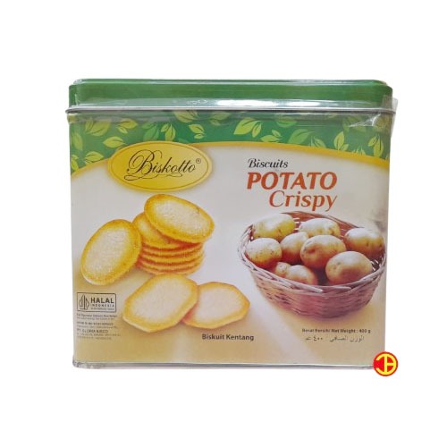 Biskotto Biscuit Potato Crispy Kaleng 400 gr