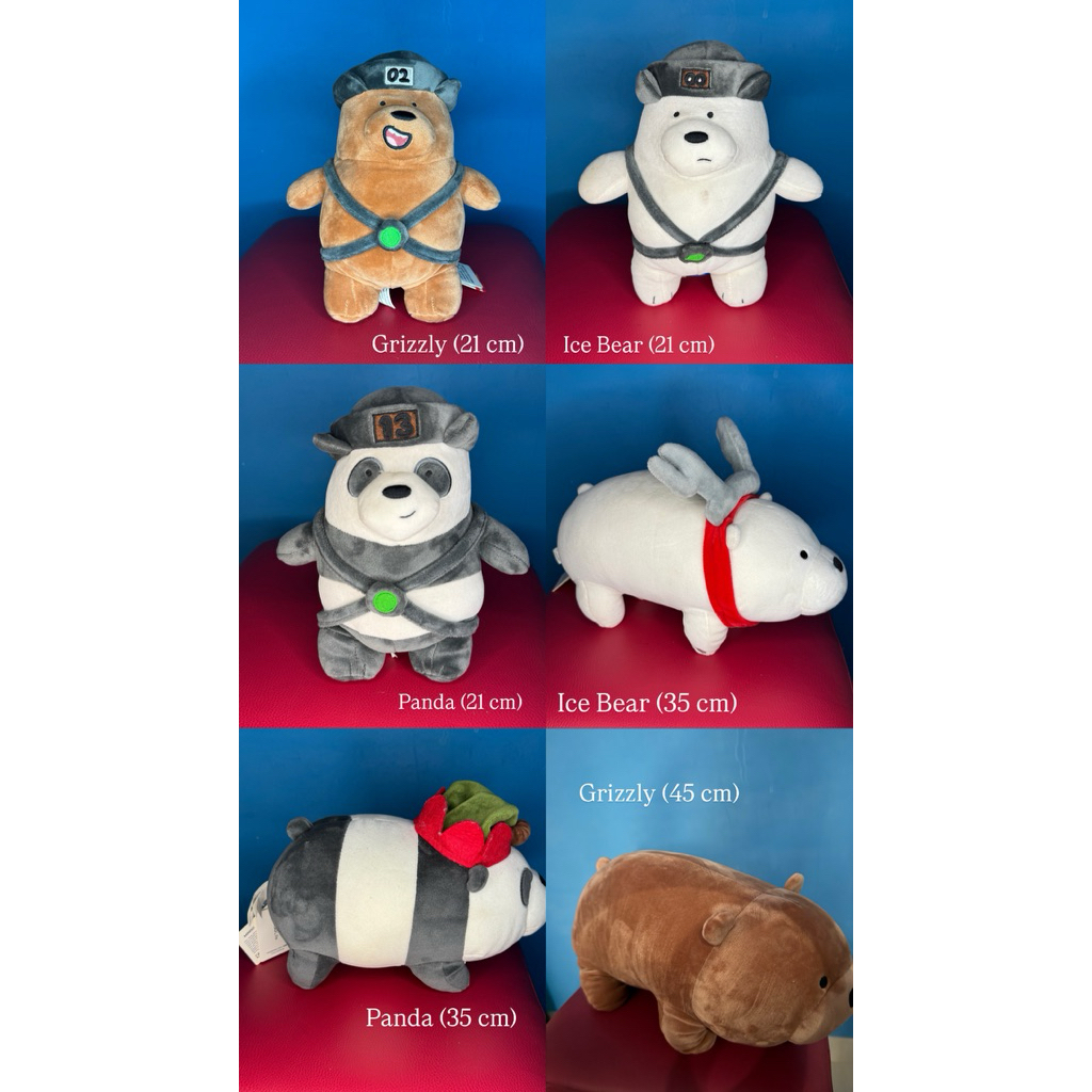 Boneka We Bare Bears MINISO - Preloved