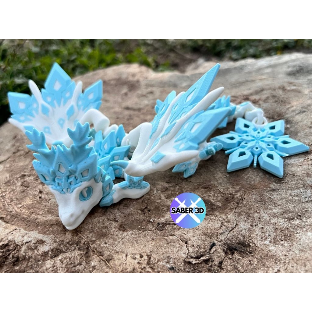 Dragon Snow white 3D Printing Custom figure mainan anak bentuk naga murah