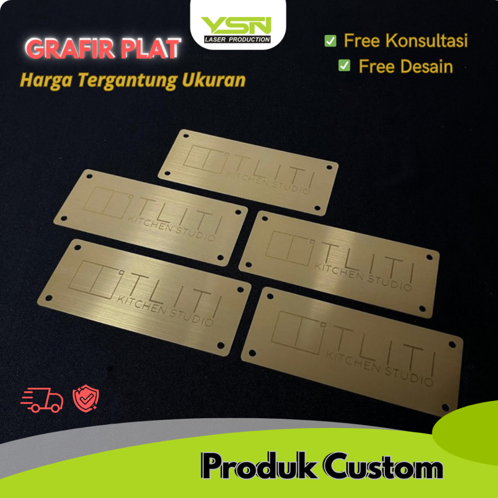 GRAFIR PLAT STAINLESS HAIRLINE PREMIUM | PLAT ALUMINIUM | CUSTOM