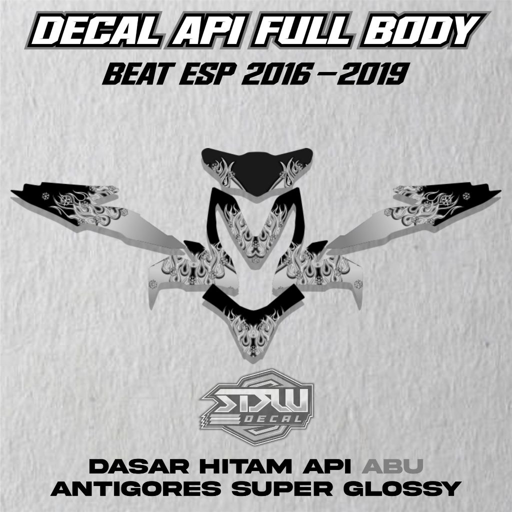 DECAL FULL BODY BEAT FI 2012 - 2016 DECAL MOTOR MOTIF API ( HONDA BEAT FI 2012 - 2016 )